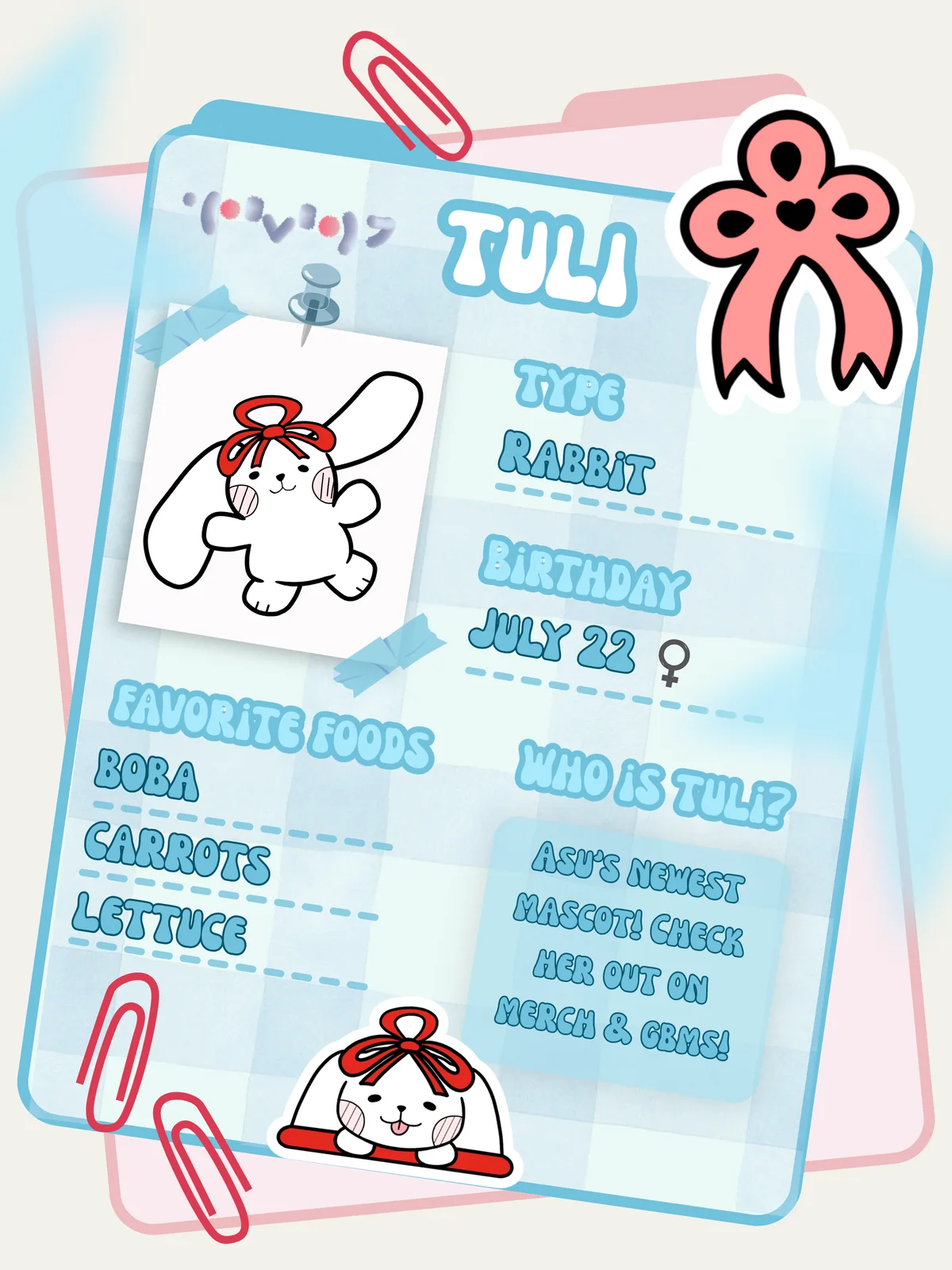 Tuli mascot profile post with fun facts