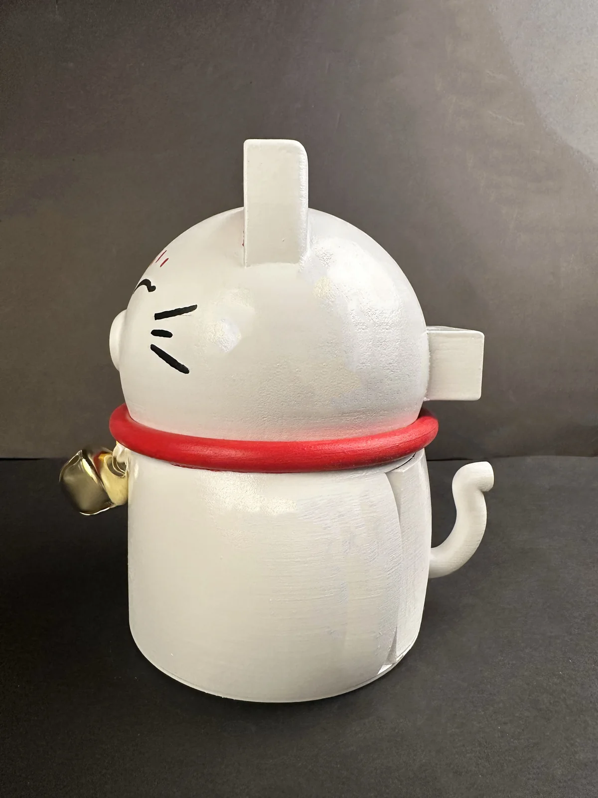 Painted functional prototype from the side
