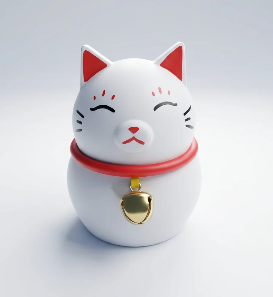 Front render of the lucky cat diffuser